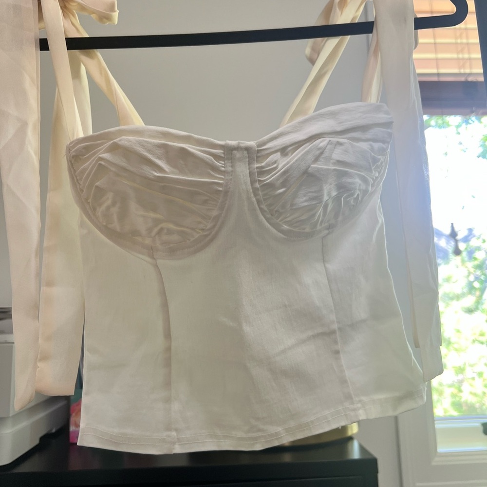 Zara Cream Bustier Top
